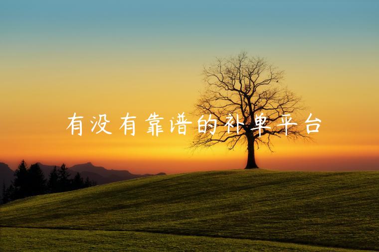 有沒(méi)有靠譜的補(bǔ)單平臺(tái)